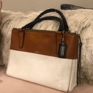 COACH LEATHER COLORBLOCK BAG: CONTRASTING TRIM